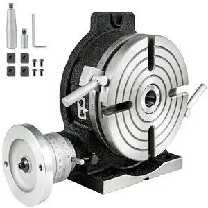 fathersdaygift  VEVOR Rotary Table 8Inch Horizontal Vertical HV8 Precision 3MT Milling Drilling Machine Vernier Reading Milling Drilling Boring