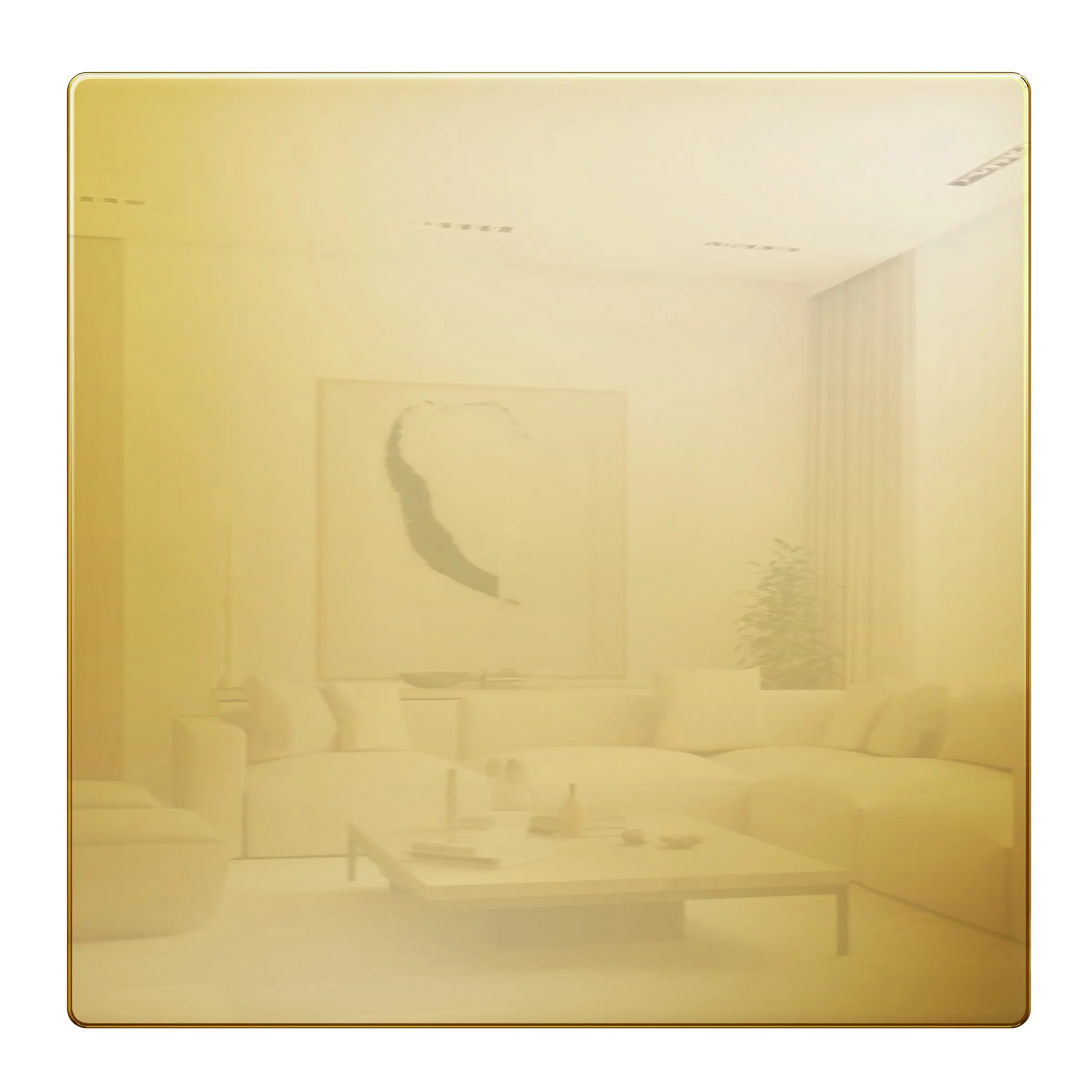 LIDER Screwless Blank Metal Wall Plate, Temperature and Impact Resistant, 2-Gang, Mid-Size