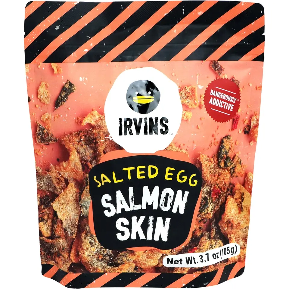IRVINS Batch-Cooked Egg-Based Crunchy Savory Snacks Pack - Salted Egg Salmon Skin, Original Potato Chips, Spicy Chilli Potato Chips Flavors | Food & Snacks, Snack Pack,summerwins