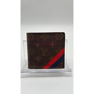 Pre-owned Louis Vuitton Leather Luxury Bags & Accessories Marco Bifold Wallet NM, Int Blue Date Code: SP2171C