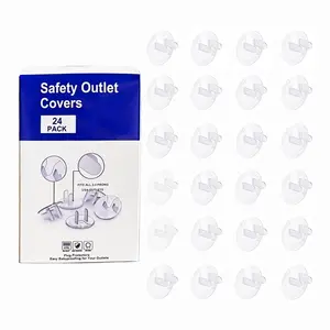 Baby Safety Clear Outlet Covers 24 Pack Durable Plastic Plug Covers for Power Sockets Child Proof Electrical Protector Safety Caps