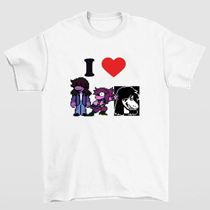 I Love Deltarune Graphic Tee Indie RPG Game Fan Shirt