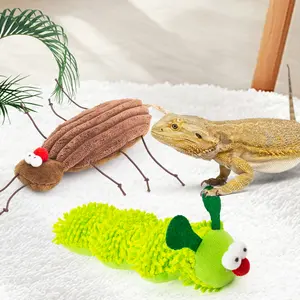 2 Pack Bearded Dragon Accessories, Plush for Bearded Dragon, Interactive Bearded Dragon Simulation Stuffed for Tank, Reptile Stuffed Plush Animals Bearded Dragon