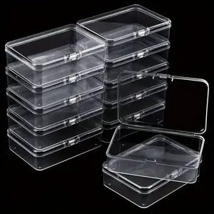 Clear Plastic Storage Containers Set with Lids, 28-Piece Multipurpose Organizer for Beads, Game Pieces, Lockable Storage Boxes, Business Cards & More