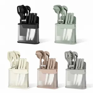 Ultimate 17PC Silicone Kitchen Gadget & Knife Bundle - Perfect Housewarming Gift! Heat-Safe, Easy Clean, All-in-One Cookware