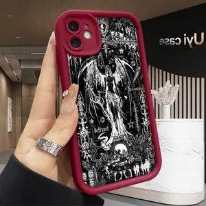 Fallen Angel’s Soft Case for iPhone 17 Air 16 Pro Max 15 Plus 14 13 12 11 X Shockproof Drop Protection Rugged Durable Silicone Cover Anti-Scratch Festive Design