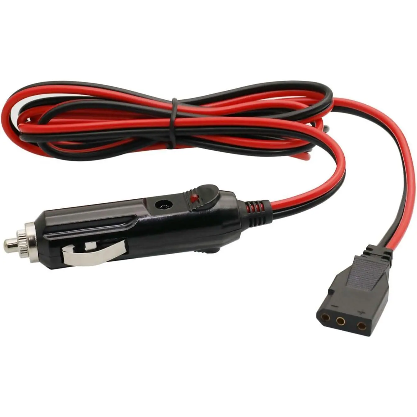 CB Radio Power Cord Cable 3Pin Plug 2 Wire 16-Gauge Heavy Duty Copper Wire with 12V Cigarette Lighter Plug Socket for CB Ham Radios