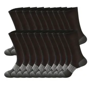 Women's Long Socks 20/40 Pairs in Black White Gray Blue Breathable Polyester Sports Socks with Reinforced Heels Comfortable Durable Design for Autumn Winter Everyday Wear Comic