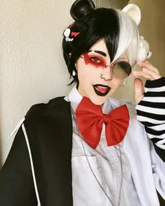 Inspired By Monokuma Cosplay Costume Anime Party Rave Festival Black & Red Eyewear