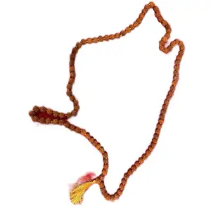 Traditional Nepali Rudrakshya Mala Necklace with Colorful Tassel Decoration
