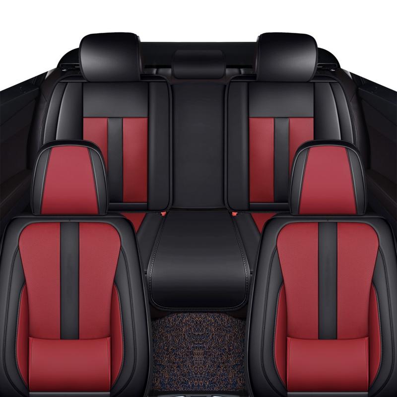 For Honda Accord 2003-2024/ Civic 2003-2023 Car 5 Seat Covers with 3D Waist Support, Premium Napa Leather Front & Rear Full Set Seat Covers Cushion Protector Pad with Storage Bag Scratch-Resistant Waterproof, 40/60 60/40 50/50 40/20/40 Split Rear Benches