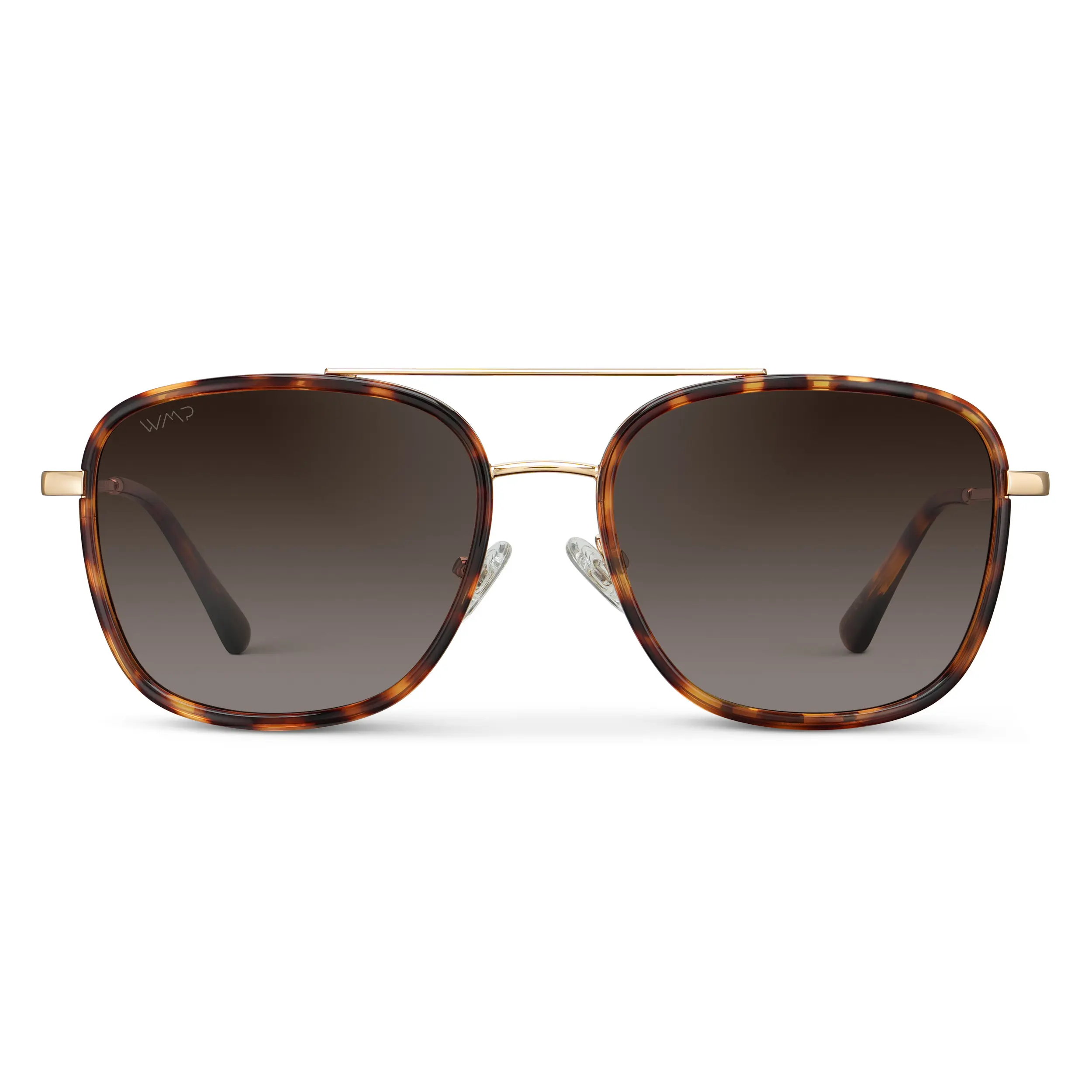 Polarized Square Sunglasses - Acetate & Stainless Steel Double Bridge Aviator Gia - Women main image 3