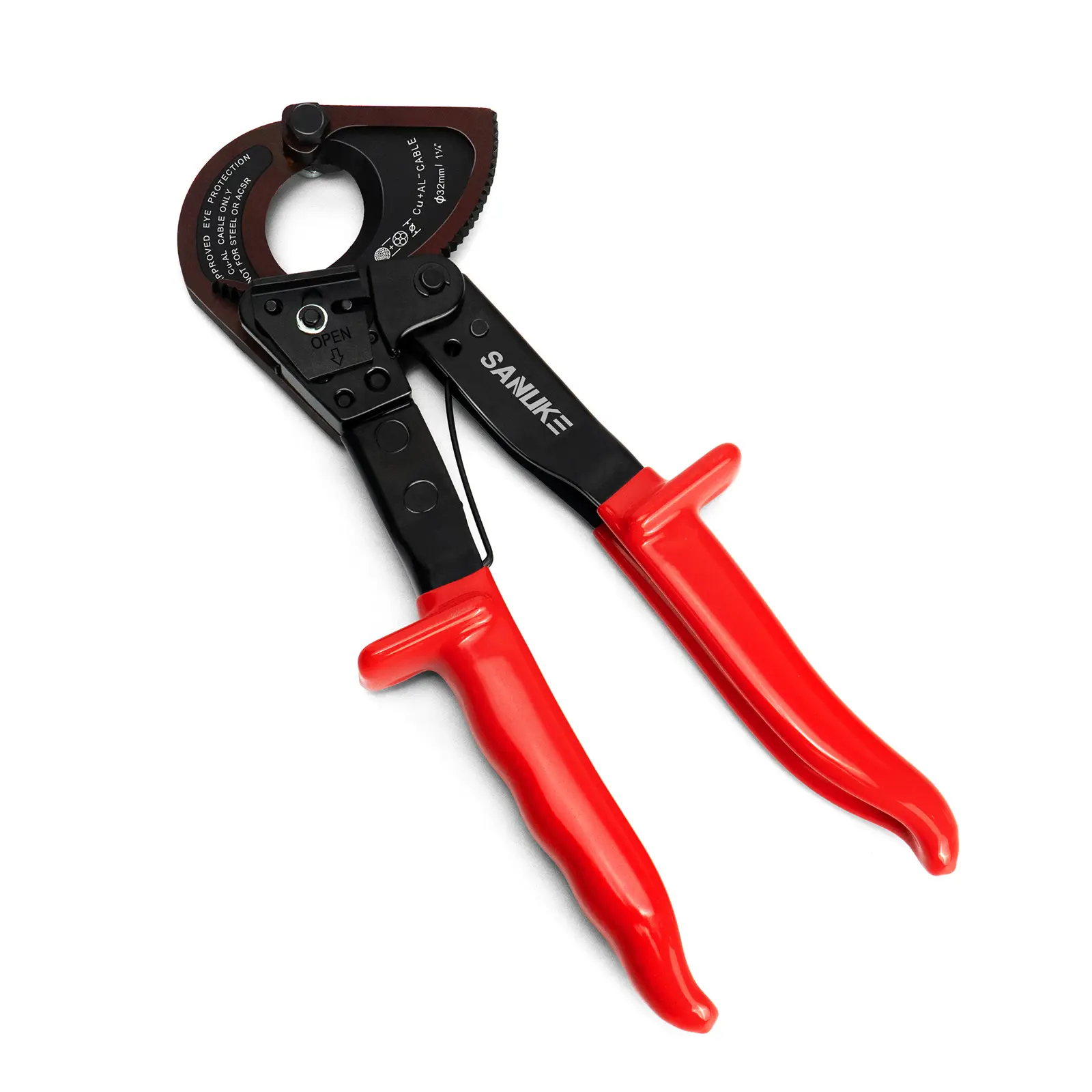 Cable Cutters - Sanuke Ratcheting Cable Cutters Heavy Duty for Electricians Cutting Aluminum Copper Soft Wire up to 600MCM / 240mm²