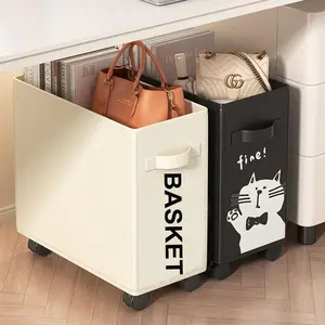 Office Desk Underneath Rolling Storage Cart, Mobile Office Essential Basket, Multi Grids Organizer, Convenient and Space-Saving Solution for Workspaces