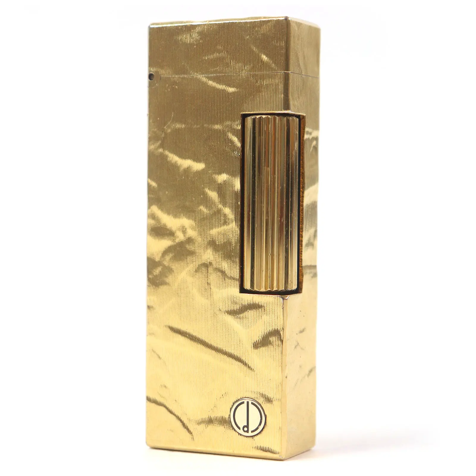 Pre-owned Dunhill Stainless Small Leather Goods Logo Square Roller Lighter