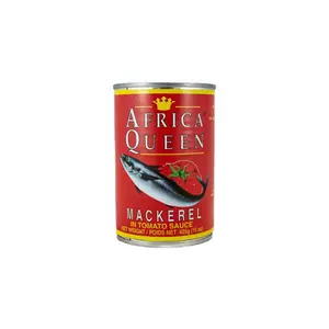Africa Queen Mackerel in Tomato Sauce - Premium Canned Fish with Omega-3 Fatty Acids & Protein for Healthy Meals