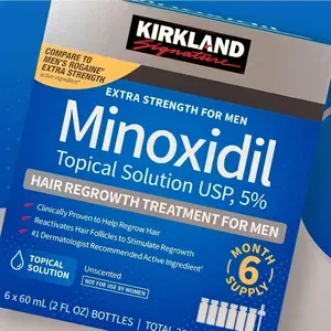 Kirkland Signature Minoxidil Topical Solutions USP 5% for Men with General Thinning Hair on Scalp 60ml