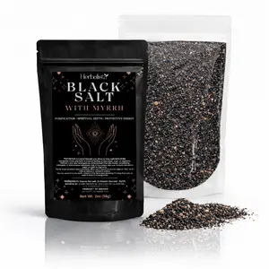 Herbalista Viral Myrrh+ Black Salt 2oz (56g) | Protection & Cleansing, Ritual & Spell Salt for Witchcraft and Wiccan Practices, Spiritual Purification.