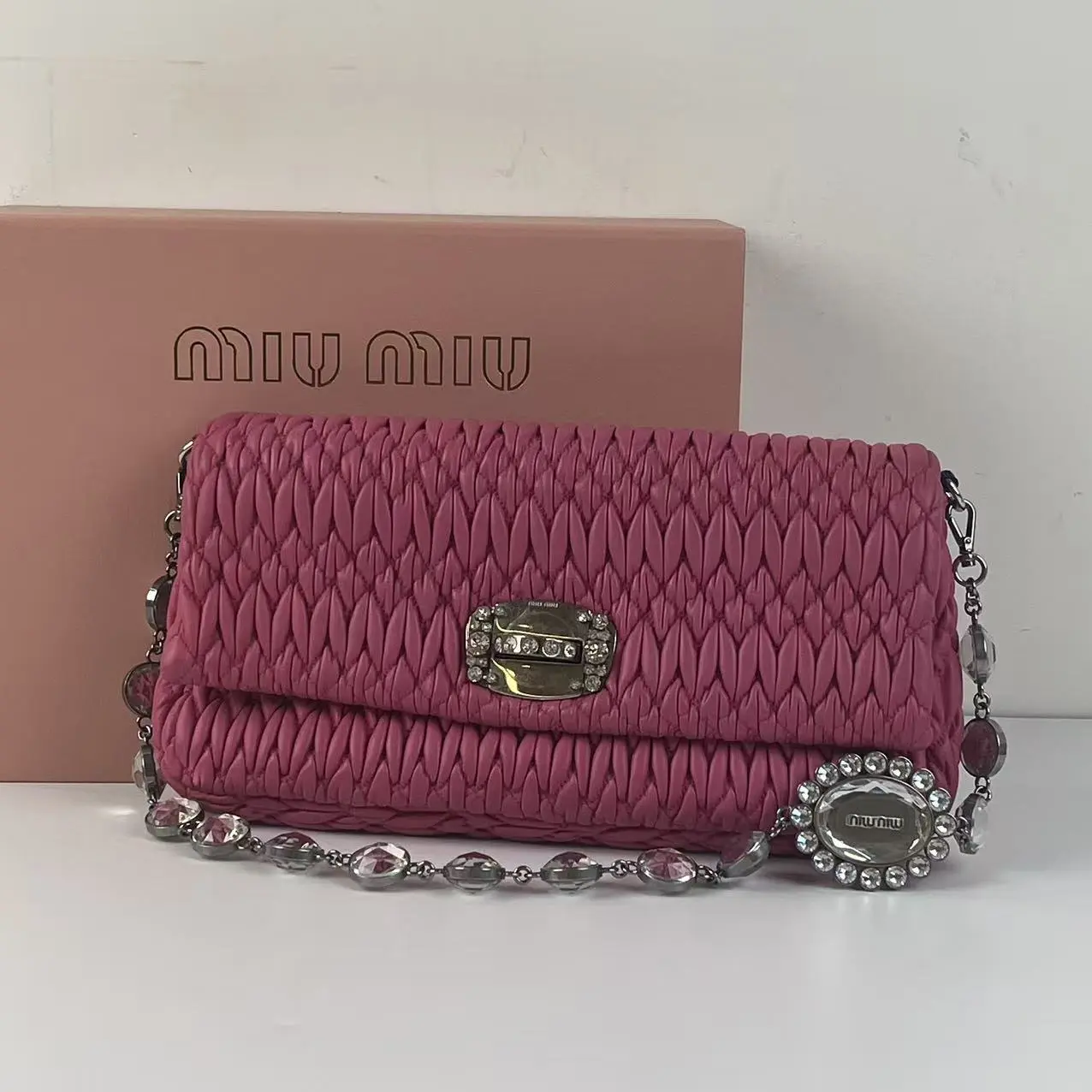 Pre-owned miu miu Matelassé Flap Shoulder Bag, Convertible Crossbody Bag for Women, Shoulder Bags, Crossbody Bags