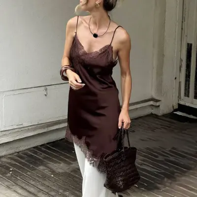 Zara Asymmetric Lace Dress - TikTok Shop