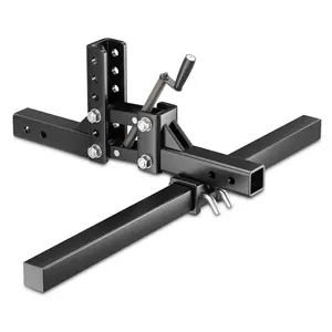 Garvee Manual Implement Lift, ATV/UTV Tractor,1-Point Lift System with 2 in Receiver, Implement Lift with Adjustable Height, 50 in Width, Black