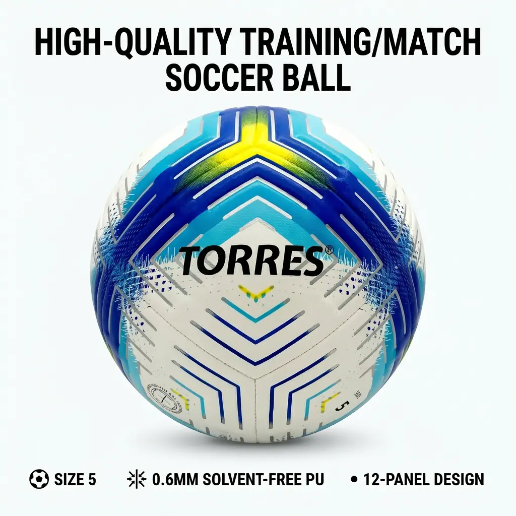 Skill Trainer Ball Size 5, Durable PU Leather Construction for Youth & Adult Players, All-Weather Play with Stable Flight & Responsive Bounce, Soccer Equipment, Football Balls, Butyl Bladder, Abrasion-Resistant, Amateur Leagues, Football Training Balls, O
