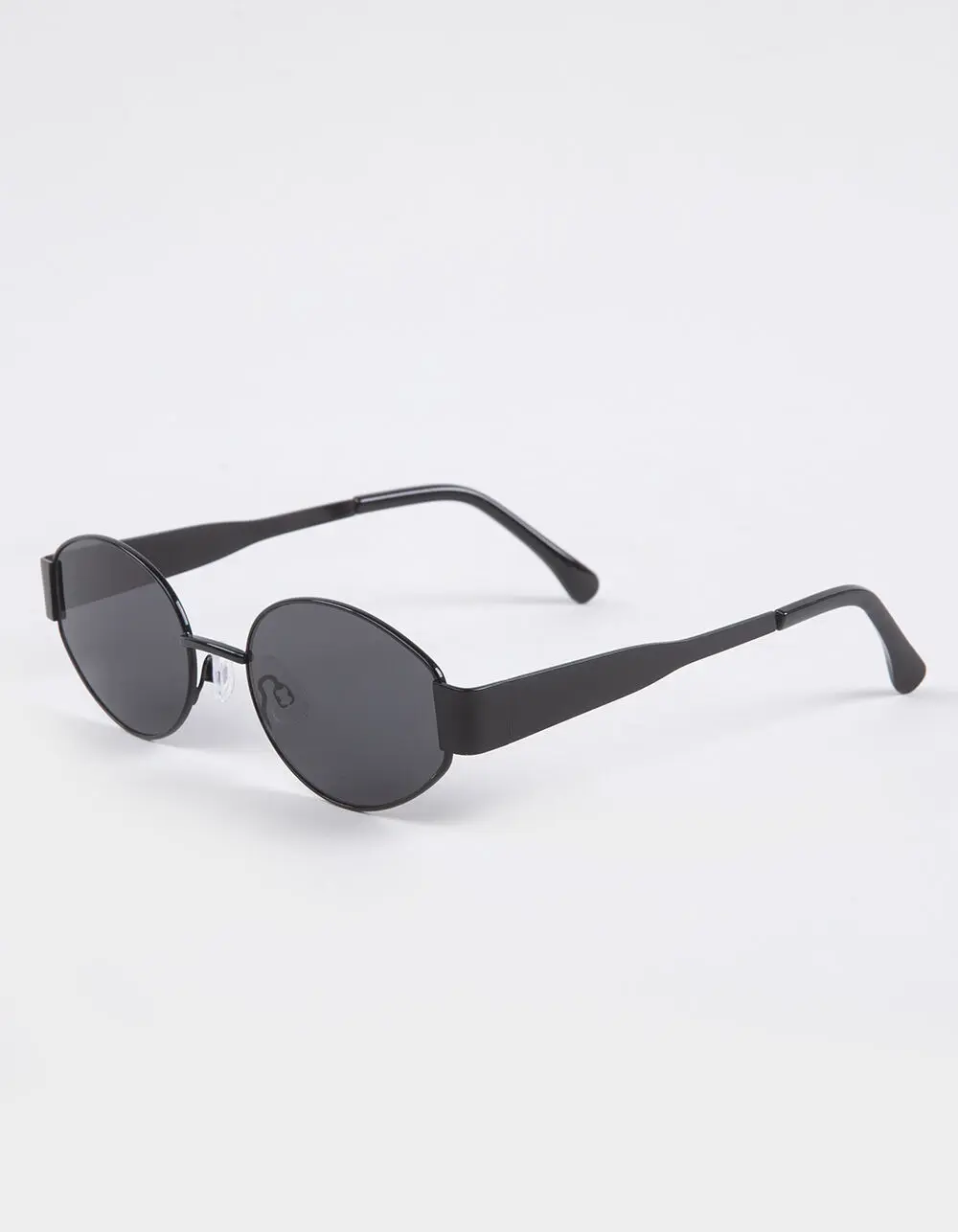 RSQ  Womens Oval Metal Sunglasses, Black