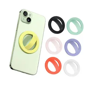 Portable Flexible Silicone Magnetic Ring Phone Stand for iPhone 16 15 14 13 12 11 Pro Max Plus, Durable & Lightweight Design