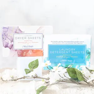 Boujee Laundry Gift Set - Dissolvable Laundry Detergent Sheets and Laundry Dryer Sheets