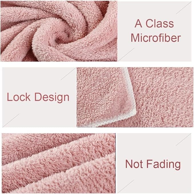 3Pcs Microfiber Hair Towel Caps, Extreme Soft & Ultra Absorbent, Fast Drying Hair Drying Caps Towel Turban Wrap for Wet Hair Women