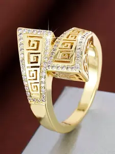 1 PC Fashion Cubic Zirconia Ring For Women Elegant Glittering Ring Statement Beautiful Rings For Wedding Engagement Anniversary Party Jewelry Valentine's Day Gift
