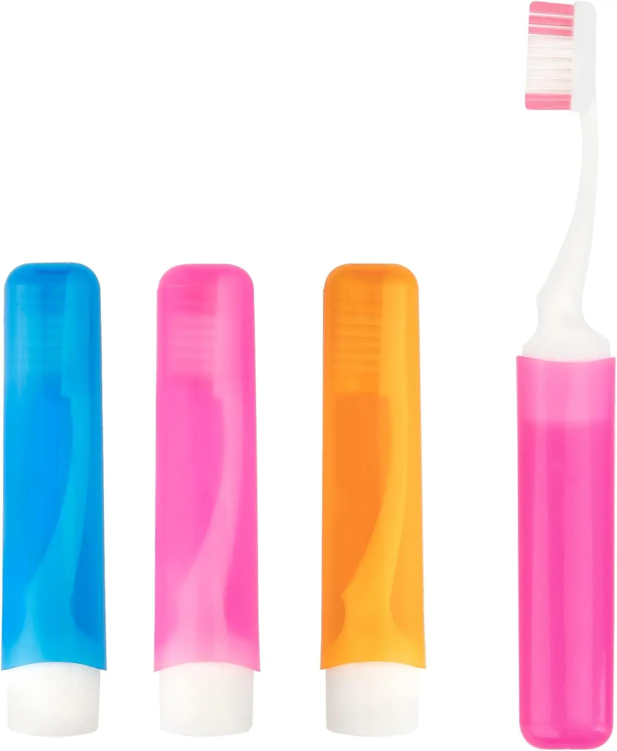 Travel Toothbrush, 3PCS Travel Toothbrush Set, Mini Toothbrush Soft Portable Toothbrushes Travels with Tooth Brush Cover Small Folding Toothbrushes Individually Wrapped for Camping Home
