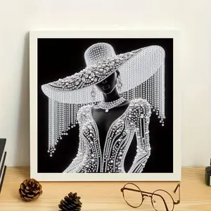 DIY Diamond Painting Kit, Special Shape Art Set for Beginners & Adults, Elegant Women's Crystal Rhinestone Craft, Home Wall Decor Gift