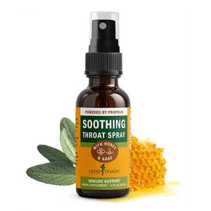 Herb Pharm Soothing Throat Spray: Honey Sage | Propolis & Echinacea Blend for Immune Support & Soothing Minor Throat Irritation | 78 Servings*