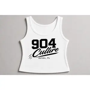 904 Culture™ Women’s Signature Ribbed Sleeveless Tank Top Apparel - Essential Casual Wear Piece with Feminine Fashion, Bold Duval Energy, Soft Fabric, Graphics for Everyday Streetwear & Festival Use