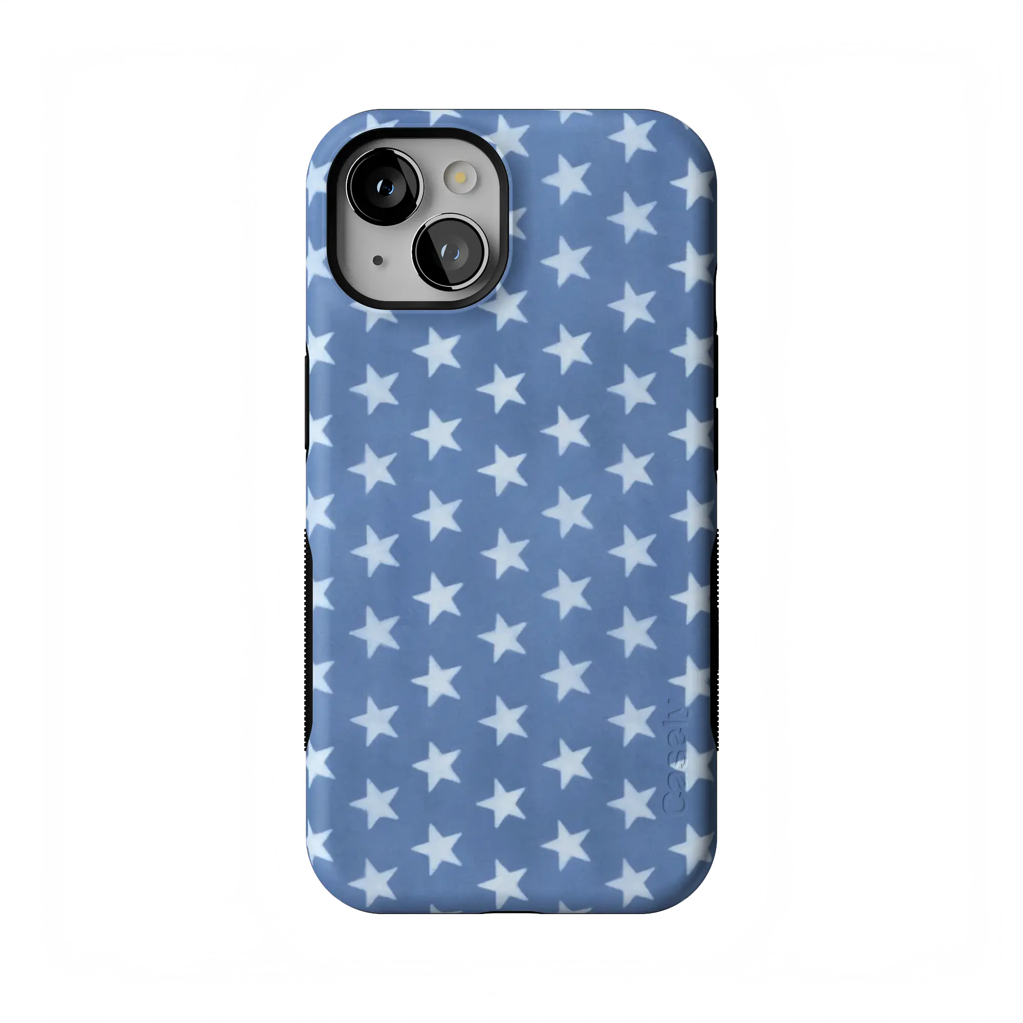 Casely iPhone 13 Case | Coastal Blues | Denim Stars | Bold Protective Design | Compatible with MagSafe