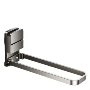 Bathroom Suction Cup Foldable Towel Rack, No-Drill Wall Mounted Holder, Space-Saving Hand Towel Hook, Durable and Easy Installation