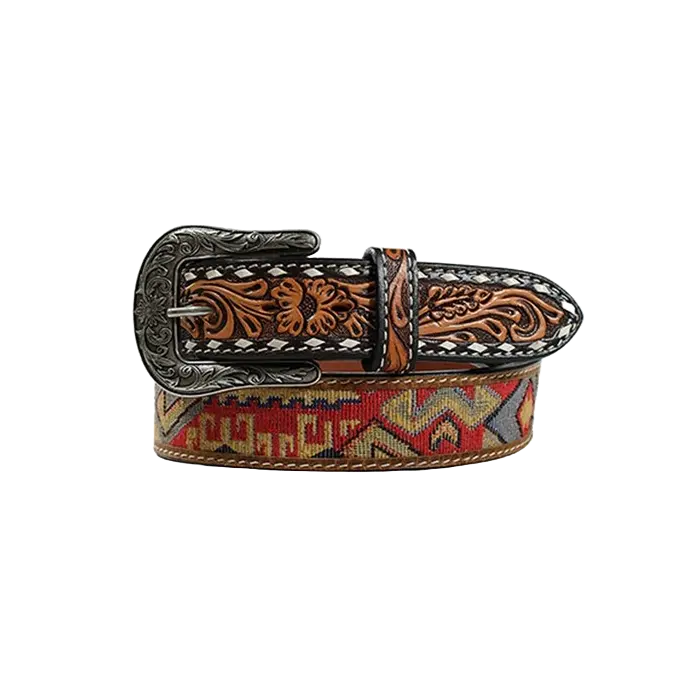 M&F Ladies Angel Ranch Colorful Aztec Print Western Belt D140003802