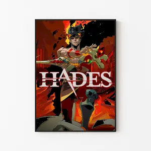 [New Gaming Decor - Sale Up To 40%] [Unframe] Hades Game Cover Art Poster, Greek Myth Action Game Wall Art, Bold Stylized Artwork, Gaming Room Decor, Fan Gift
