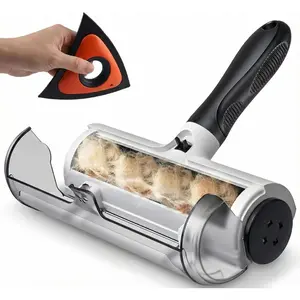 Pet Hair Remover Roller & Triangle Detailer - Reusable Dog/Cat Hair Remover for Couch, Carpet, Furniture & Car - Portable Multi-Surface Pet Fur Removal Tool