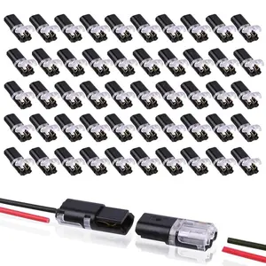 Double-Wire Plug-in Connector Led Light Strip Connectors 2 Pin, Led Strip Lights Connectors Low Voltage Wire Connector with Locking Buckle, Fast Connect Plugs Led Connectors for Strip Lights,TikTokShopBlackFriday