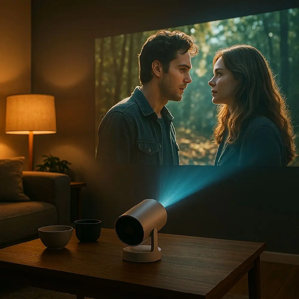 HY300 Mini Projector – Portable Home Theater, 1080P Support, WiFi Connection
