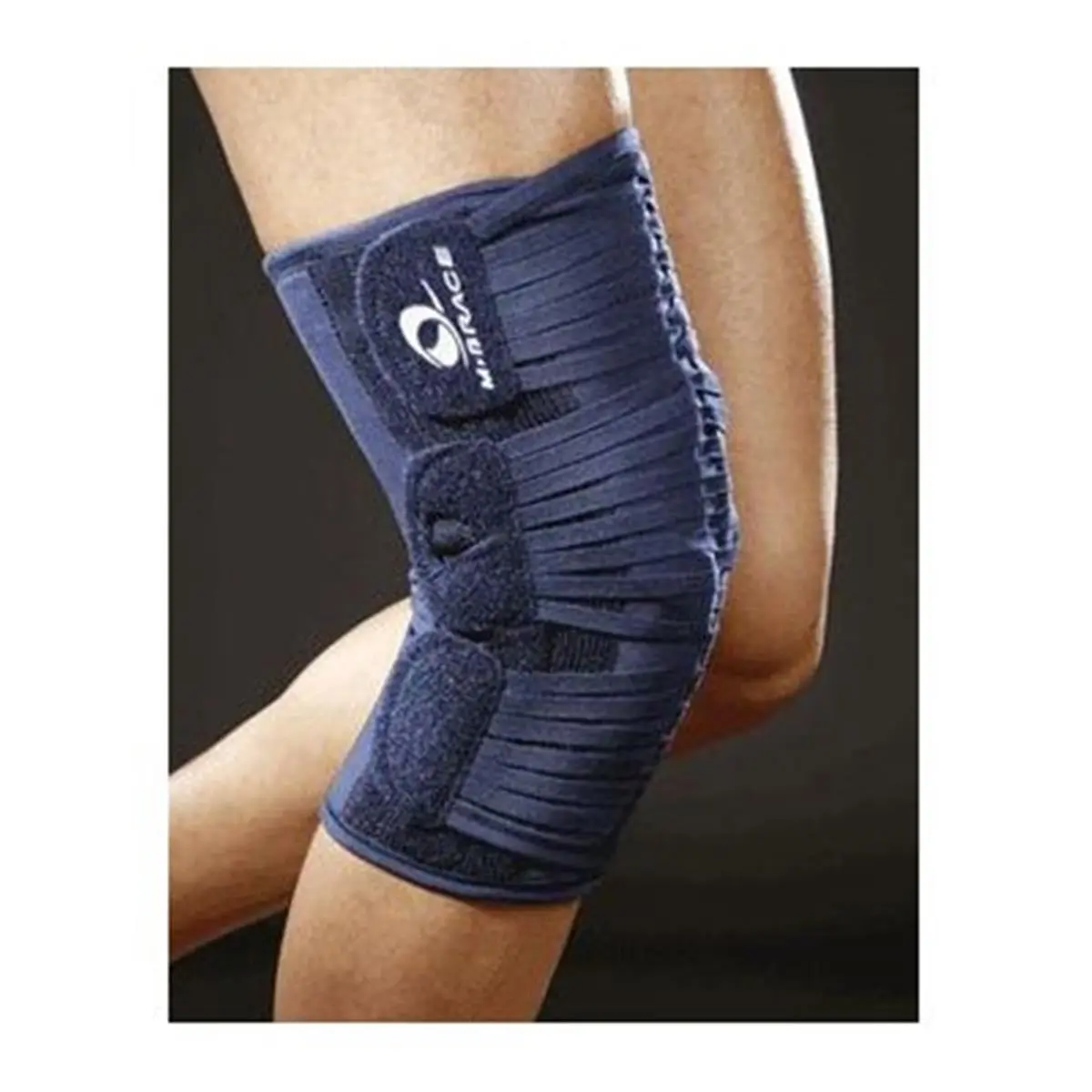 M-Brace Patella Stabilizer Plus - Blue, Large Size, Steel Coil, Breathable, Aluminum, 15.8In - 17.8In Fit, Muscle Support for Sports & Outdoor Activities