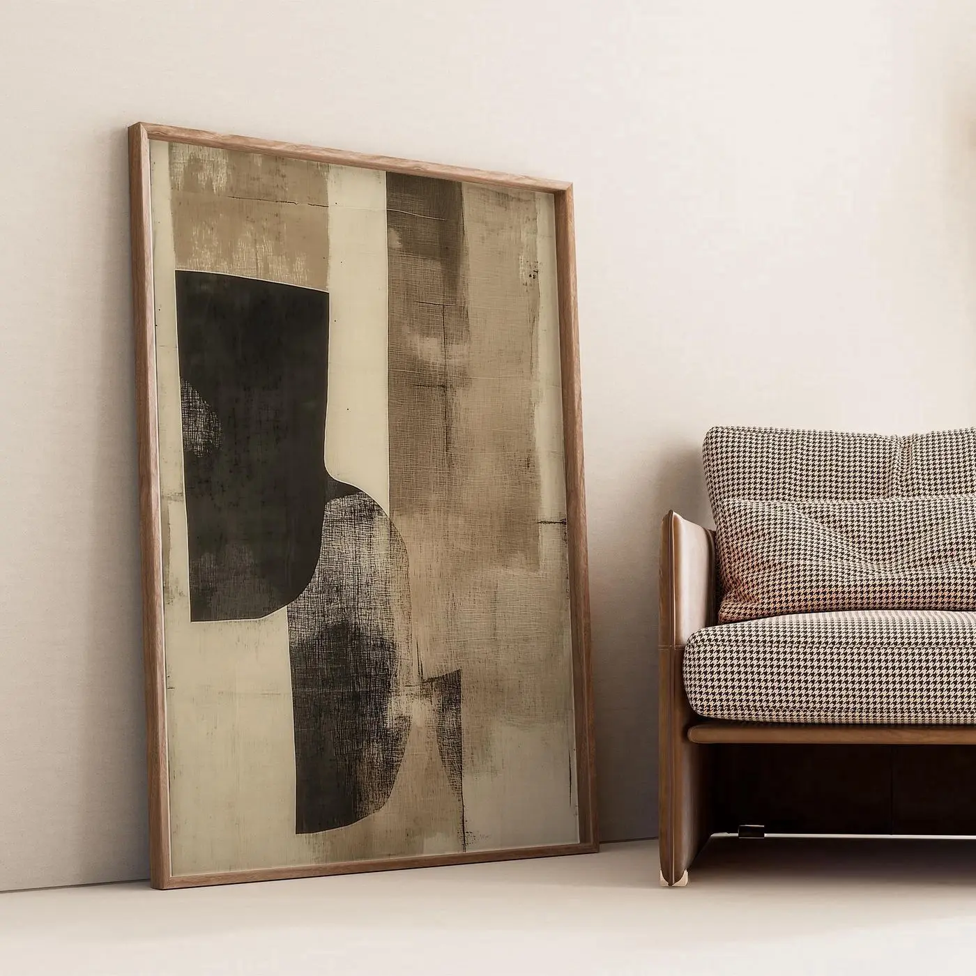 Abstract Wabi Sabi Wall Art Print | Neutral Textured Art for Modern Decor | Japandi Minimalist Poster for Living Room or Bedroom Luxury Art