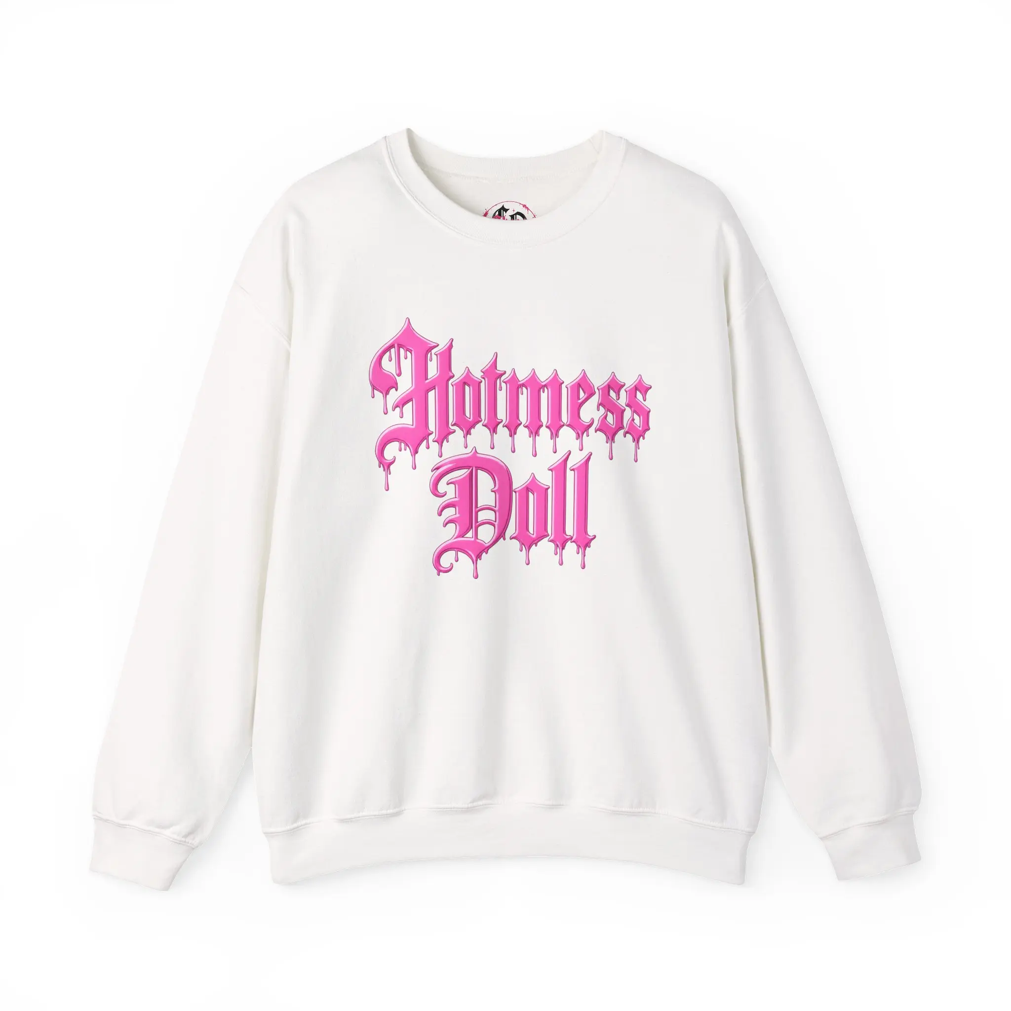 Pink Hotmess Doll Sweatshirt, Coquette Goth Crewneck, Y2K Emo Sweater, Alternative Streetwear Pullover, Dark Feminine Gothic Clothing