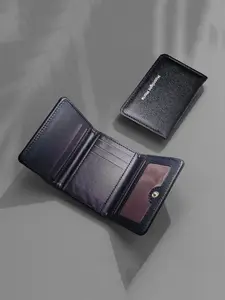 2026 Unisex Wallet Card Holder Organizer, Three-Fold Design, Magnetic Protection, Driver License Case, All-Season Use, Plain Style