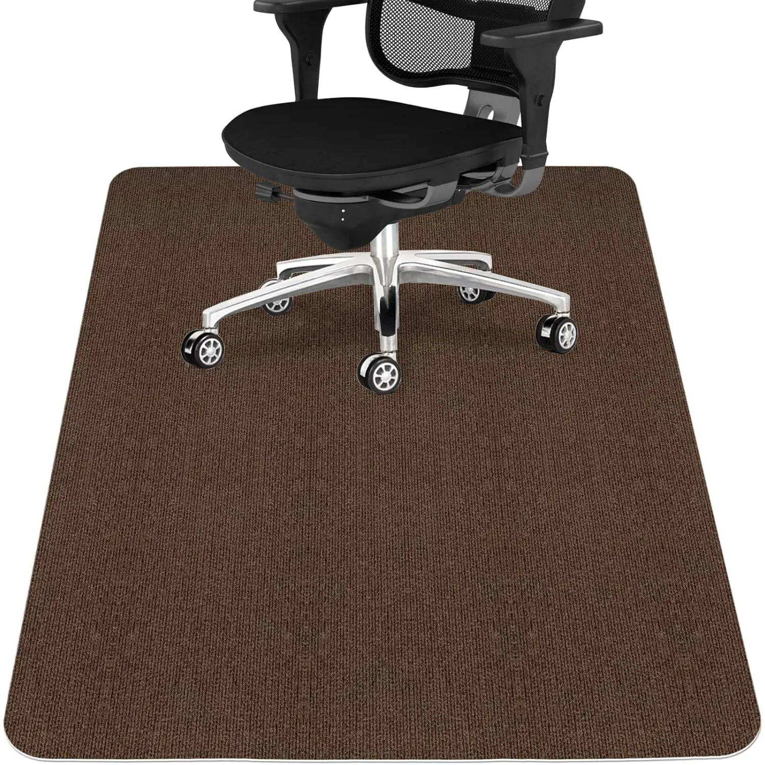 Office Chair Mat for Hardwood Floor,Office Computer Gaming Chair Mat for Tile Floor,Large Floor Protector Rug,Anti-Slip,Easy to Clean,Coffee(48"x36")