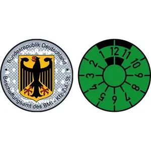 German Government Sticker and Inspection Seal