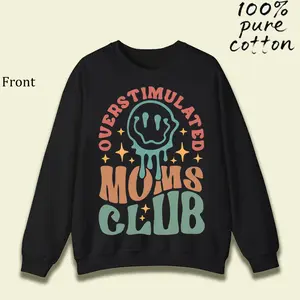 Holafish Oversize Acid Wash Vintage“MOM'S Club” pattern T-Shirt,MOM'S Day T-shirt Heavyweight Cotton Streetwear graphic vintage tees Menswear Crewneck Tshirt Valentine's Day Valentine's Day gift hooded sweatshirt round-neck sweatshirt