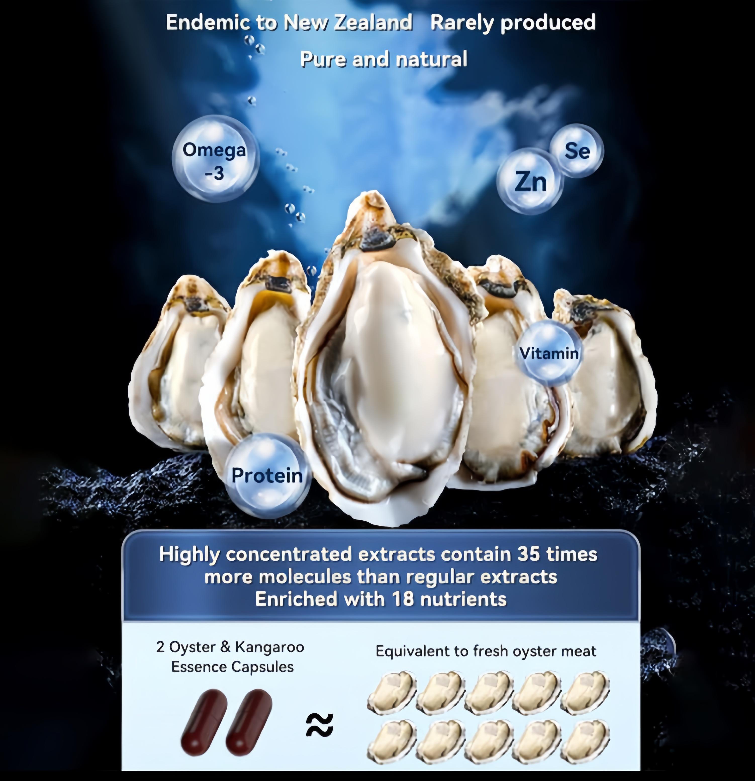 Oyster & Kangaroo Essence Supplement – 60 Capsules - Thumbnail 2